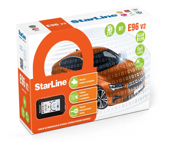 Автосигнализация StarLine E96 v2 BT 2CAN+4LIN 2SIM GSM-GPS