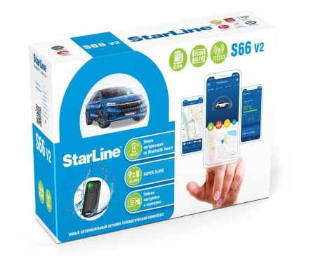 Автосигнализация StarLine S66 v.2 BT 2CAN+4LIN 2SIM GSM