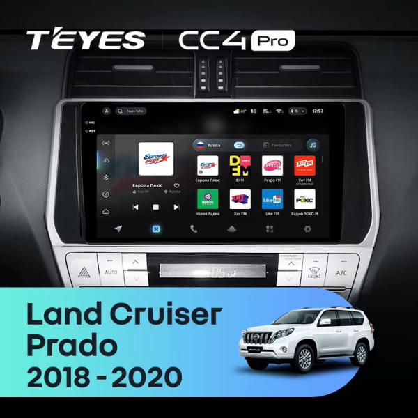 Teyes CC4 PRO Toyota Land Cruiser Prado 2018-2020 8Gb+128Gb
